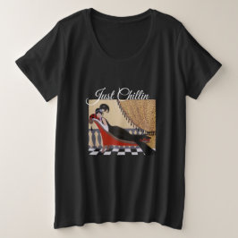 Just Chillin Women's Plus-Size基本Tシャツ プラスサイズTシャツ