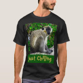 Just Chilling Green MonkeyプリントTシャツ Tシャツ (正面)
