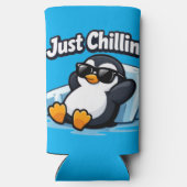 JUST CHILLING PINGUIN Throw Pillow スリム缶クーラー (裏面)