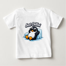 JUST CHILLING PINGUIN Throw Pillow ベビーTシャツ