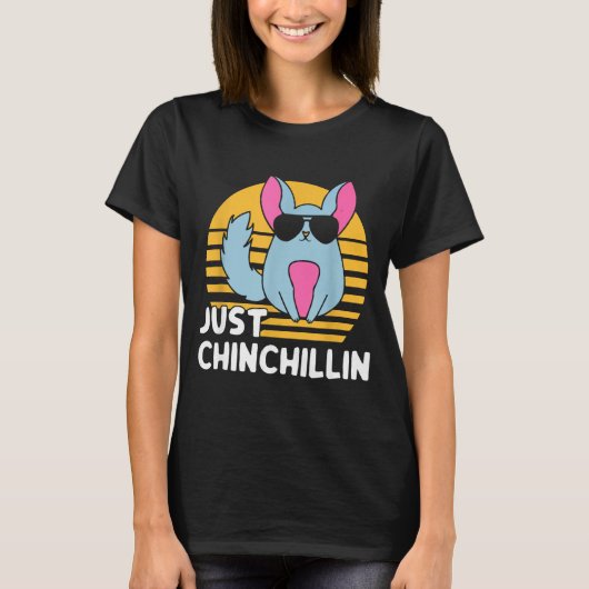 Just Chinchillin Pet Lover Animal Vintage  Tシャツ (正面)