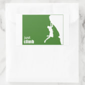 Just Climbステッカー 長方形シール (バッグ)