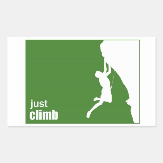 Just Climbステッカー 長方形シール (正面)