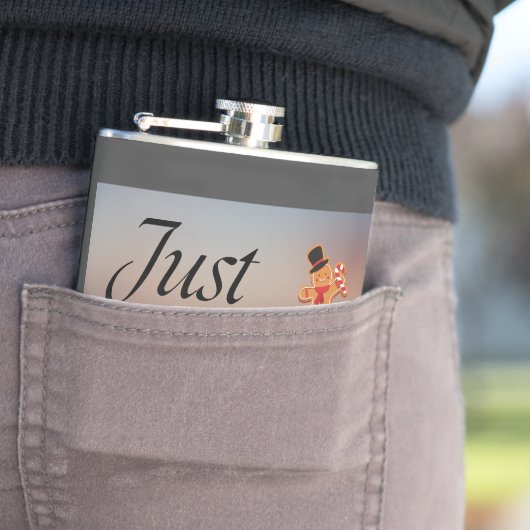 "Just Coffee"引用文、フラスコ、ユーモア、休日 フラスク (インサイチュ)