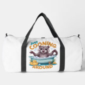 Just Cooning, Playful Raccoon Bath time Adventure ダッフルバッグ (正面)