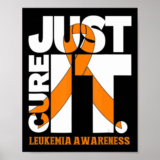 Just Cure白血病認識度リボン男性女性少年 ポスター (正面)