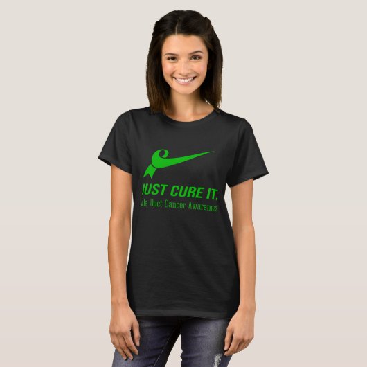Just Cure It Bile Duct Cancer認識度 Tシャツ (正面フル)