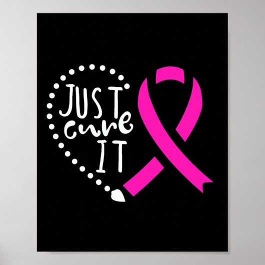 Just Cure It Cancer認識度ピンクリボン ポスター (正面)