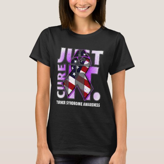 Just Cure It Turner Syndrome Awareness American Fl Tシャツ (正面)