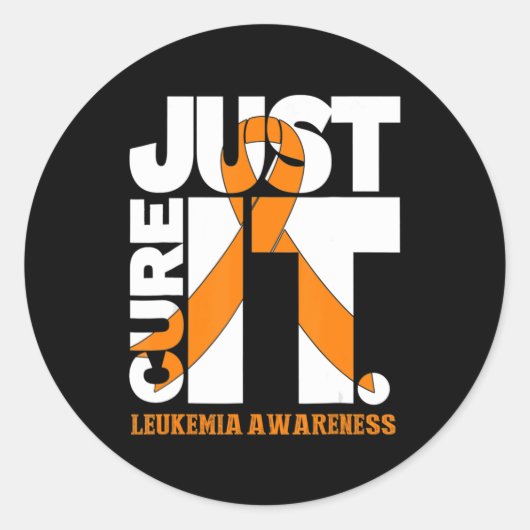 Just Cure Leukemia Awareness  Ribbon Men Women Kid ラウンドシール (正面)