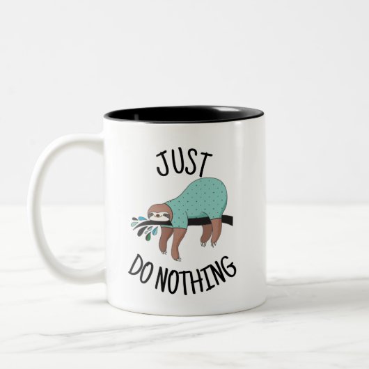 Just Do Nothing Sloth ツートーンマグカップ (左)