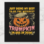Just Doing My  To  Weirdest Trumpkin Usa Classic ワインラベル (シングルラベル)