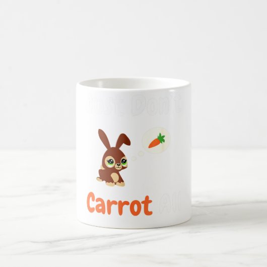 Just Don't Carrot All - Easter Bunny Rabbit Puns コーヒーマグカップ (中央)