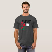 Just Dua Itパレスチナ国旗ムスリム引用文タイポグラフ Tシャツ (正面フル)