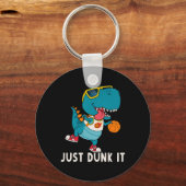 Just Dunk It Fun Dinosaur Bysketbyll League Slam D キーホルダー (正面)