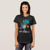 Just Dunk It Fun Dinosaur Bysketbyll League Slam D Tシャツ (正面フル)