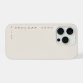 Just Engaged Minimalist Typography Soft Beige iPhoneケース (裏面横)