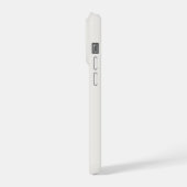 Just Engaged Minimalist Typography Warm White iPhoneケース (左側面)