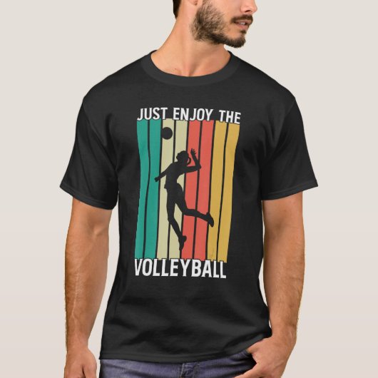 Just enjoy the volleyball outfit for fans and team tシャツ (正面)