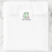 Just Existing Frog Sticker Cute Neutral Frog Minim スクエアシール (バッグ)