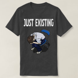 Just Existing Mood Black T-Shirt Tシャツ