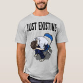 Just Existing Mood – White T-Shirt Tシャツ (正面)