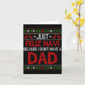 Just Feliz Navi Because Ugly Christmas I Don't Hav カード (黄色い花)
