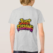 Just Fishing Rainbow Dripping Funny Gift for Fishe トライブレンドＴシャツ (裏面)