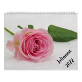 Just Flowers Personalized Name & Year Calendar カレンダー (カバー)