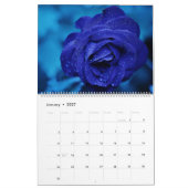 Just Flowers Personalized Name & Year Calendar カレンダー (1月 2027)