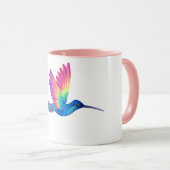 Just Fly - Vibrant Rainbow Hummingbird Art for Fre マグカップ (正面右)