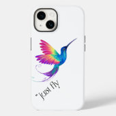 Just Fly - Vibrant Rainbow Hummingbird Art for Fre Case-Mate iPhoneケース (裏面)