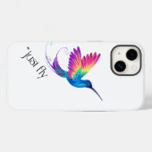 Just Fly - Vibrant Rainbow Hummingbird Art for Fre Case-Mate iPhoneケース (裏面 (横))