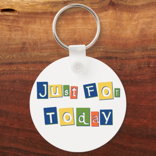 Just for Todayスローガン引用文の色ブロック文字 キーホルダー (正面)