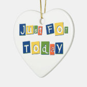Just for Todayスローガン引用文の色ブロック文字 セラミックオーナメント (左)