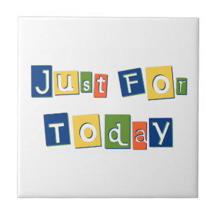 Just for Todayスローガン引用文の色ブロック文字 タイル