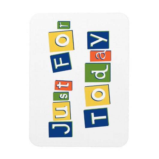 Just for Todayスローガン引用文の色ブロック文字 マグネット (縦)