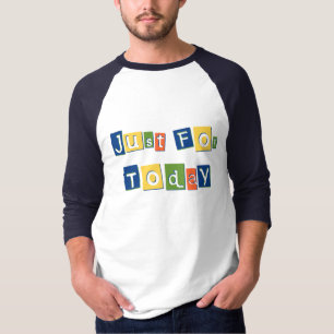 Just for Todayスローガン引用文の色ブロック文字 Tシャツ