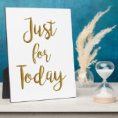 Just For Today回復引用文オウムNAスローガンギフト フォトプラーク (側面)