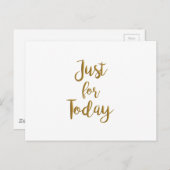 Just For Today回復引用文オウムNAスローガンギフト ポストカード (正面/裏面)