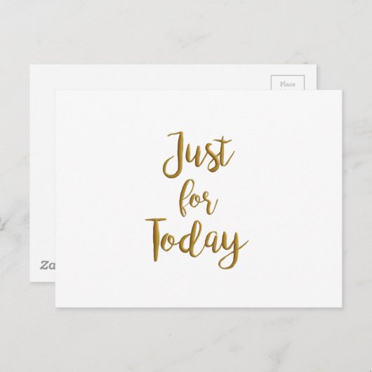 Just For Today回復引用文オウムNAスローガンギフト ポストカード (正面/裏面)