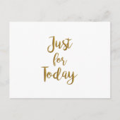 Just For Today回復引用文オウムNAスローガンギフト ポストカード (正面)