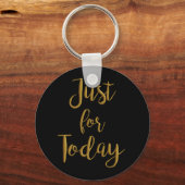 Just For Today金ゴールド引用文オウムNA 12ステップリカバリ キーホルダー (正面)