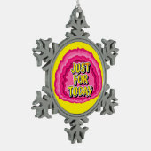 Just For Today Geode 12 Step AA Recovery Slogan スノーフレークピューターオーナメント (左)