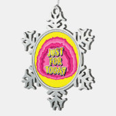 Just For Today Geode 12 Step AA Recovery Slogan スノーフレークピューターオーナメント (右)