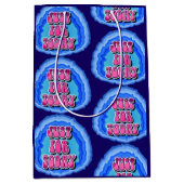 Just For Today Geode 12 Step AA Recovery Slogan ミディアムペーパーバッグ (正面)