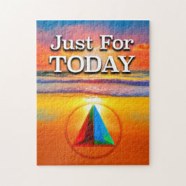Just For TODAY Recovery Slogan Beach at Sunrise ジグソーパズル