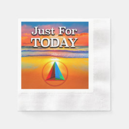 Just For Today Recovery Slogan Sunrise スタンダードカクテルナプキン