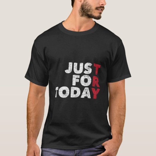 Just For Today - Sobriity Anniversary SoberオウムNa Tシャツ (正面)