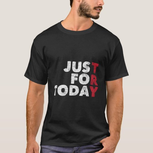 Just For Today - Sobriity Anniversary SoberオウムNa Tシャツ (正面)